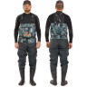Полукомбинезон забродный NORFIN PILOT CAMO BOOTFOOT р.40-S с сапогами резина 83400-40-S